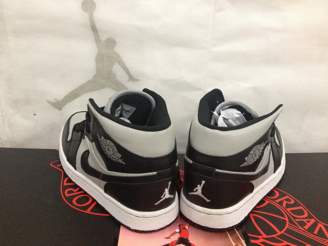 Air Jordan 1 Men Shoes Black/Gray Online